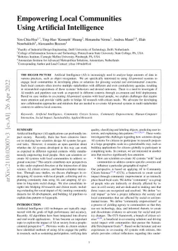 Empowering Local Communities Using Artificial Intelligence