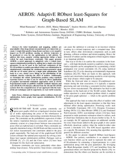 AEROS: Adaptive RObust least-Squares for Graph-Based SLAM