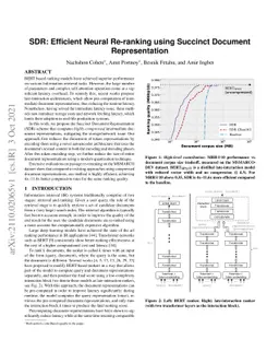SDR: Efficient Neural Re-ranking using Succinct Document Representation