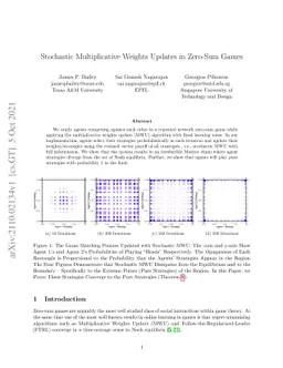 Stochastic Multiplicative Weights Updates in Zero-Sum Games