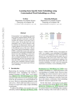 Learning Sense-Specific Static Embeddings using Contextualised Word
  Embeddings as a Proxy