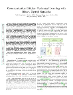 Communication-Efficient Federated Learning with Binary Neural Networks