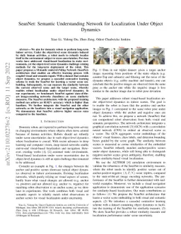 SeanNet: Semantic Understanding Network for Localization Under Object
  Dynamics
