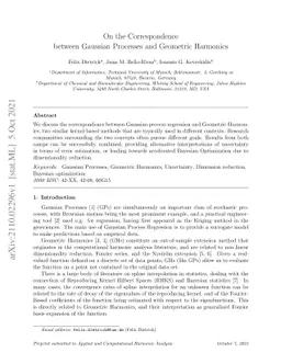 On the Correspondence between Gaussian Processes and Geometric Harmonics