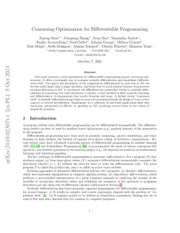 Coarsening Optimization for Differentiable Programming