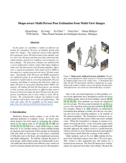 Shape-aware Multi-Person Pose Estimation from Multi-View Images