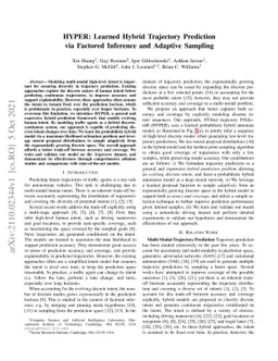 HYPER: Learned Hybrid Trajectory Prediction via Factored Inference and
  Adaptive Sampling