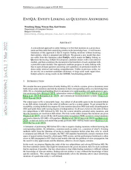 EntQA: Entity Linking as Question Answering