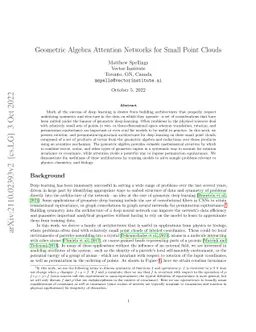 Geometric Algebra Attention Networks for Small Point Clouds