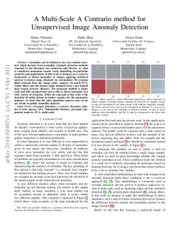 A Multi-Scale A Contrario method for Unsupervised Image Anomaly
  Detection