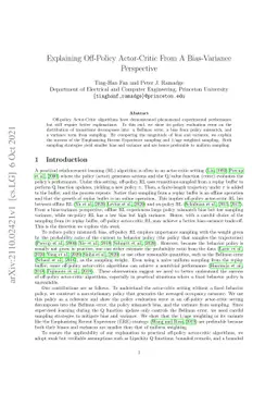 Explaining Off-Policy Actor-Critic From A Bias-Variance Perspective