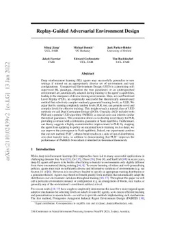 Replay-Guided Adversarial Environment Design