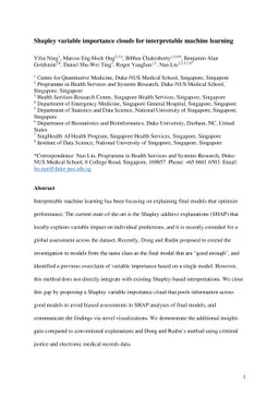 Shapley variable importance clouds for interpretable machine learning