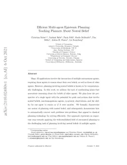 Efficient Multi-agent Epistemic Planning: Teaching Planners About Nested
  Belief