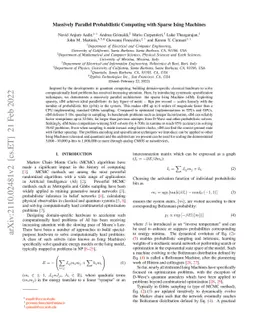 Massively Parallel Probabilistic Computing with Sparse Ising Machines