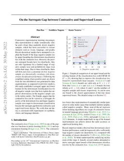 On the Surrogate Gap between Contrastive and Supervised Losses