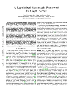 A Regularized Wasserstein Framework for Graph Kernels