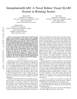 InterpolationSLAM: A Novel Robust Visual SLAM System in Rotating Scenes