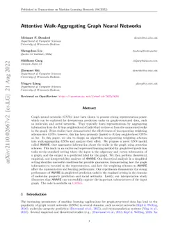 Attentive Walk-Aggregating Graph Neural Networks