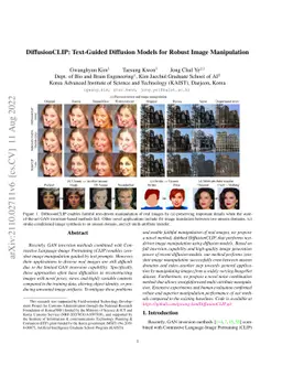 DiffusionCLIP: Text-Guided Diffusion Models for Robust Image
  Manipulation
