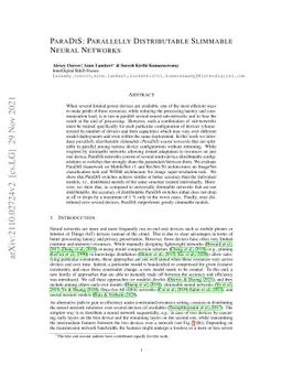 ParaDiS: Parallelly Distributable Slimmable Neural Networks