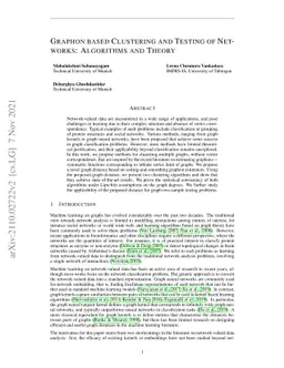 Graphon based Clustering and Testing of Networks: Algorithms and Theory