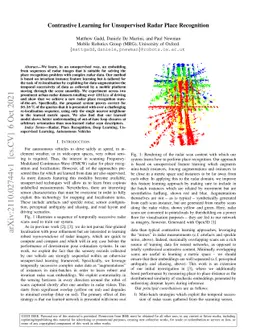 Contrastive Learning for Unsupervised Radar Place Recognition