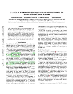 NEWRON: A New Generalization of the Artificial Neuron to Enhance the
  Interpretability of Neural Networks