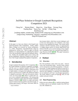 3rd Place Solution to Google Landmark Recognition Competition 2021