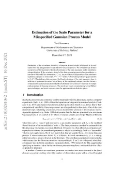 Estimation of the Scale Parameter for a Misspecified Gaussian Process
  Model