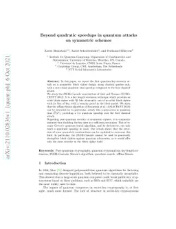Beyond quadratic speedups in quantum attacks on symmetric schemes