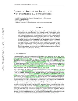 Capturing Structural Locality in Non-parametric Language Models