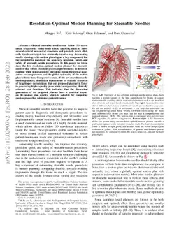 Resolution-Optimal Motion Planning for Steerable Needles