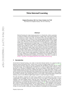 Meta Internal Learning