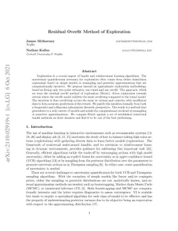 Residual Overfit Method of Exploration