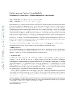 Machine Learning Practices Outside Big Tech: How Resource Constraints
  Challenge Responsible Development