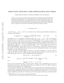 Sharp Signal Detection Under Ferromagnetic Ising Models
