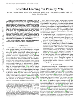 Federated Learning via Plurality Vote