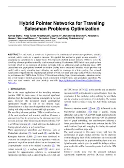 Hybrid Pointer Networks for Traveling Salesman Problems Optimization