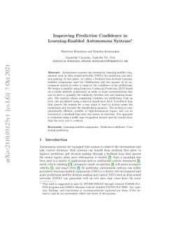 Improving Prediction Confidence in Learning-Enabled Autonomous Systems