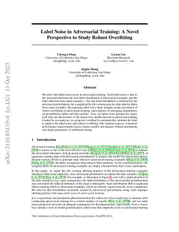 Label Noise in Adversarial Training: A Novel Perspective to Study Robust
  Overfitting