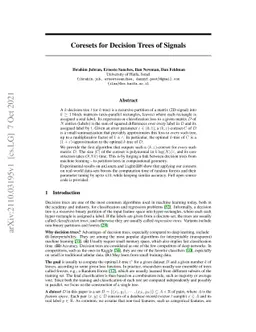 Coresets for Decision Trees of Signals