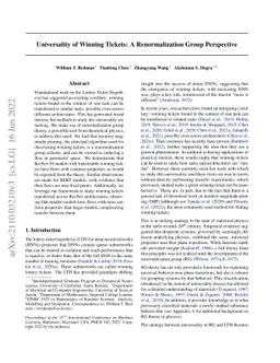 Universality of Winning Tickets: A Renormalization Group Perspective