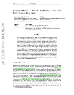 Understanding Domain Randomization for Sim-to-real Transfer
