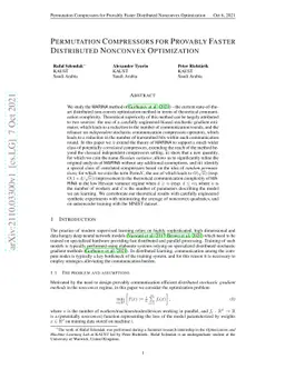 Permutation Compressors for Provably Faster Distributed Nonconvex
  Optimization