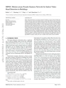 MPSN: Motion-aware Pseudo Siamese Network for Indoor Video Head
  Detection in Buildings
