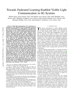 Towards Federated Learning-Enabled Visible Light Communication in 6G
  Systems