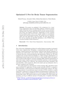 Optimized U-Net for Brain Tumor Segmentation