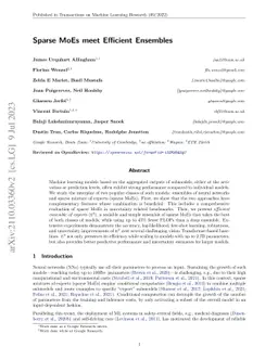 Sparse MoEs meet Efficient Ensembles