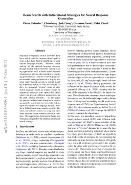 Beam Search with Bidirectional Strategies for Neural Response Generation